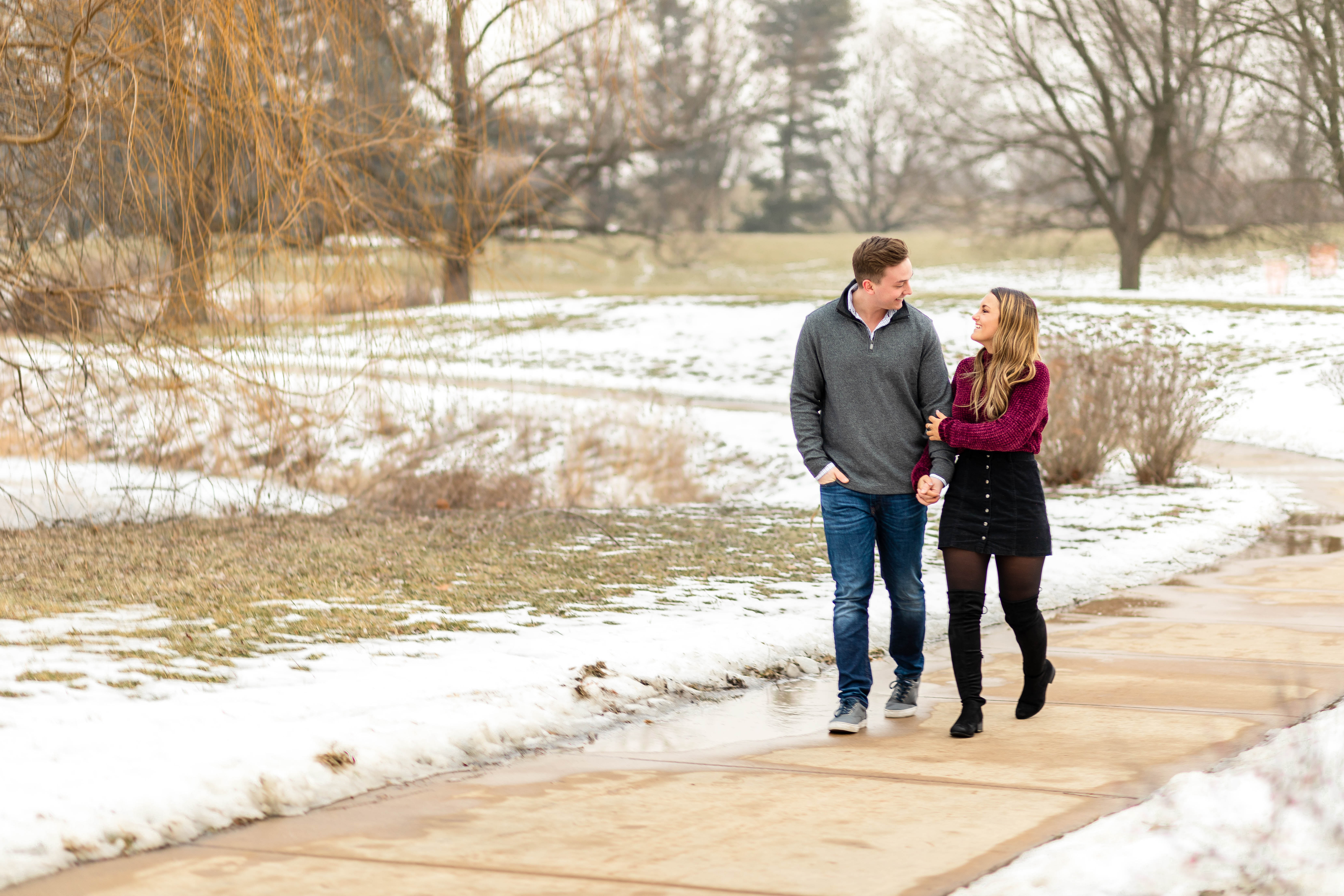 Central-Illinois-Luxury-Engagement-Photographer-Snowy-Walking-Engagement-Pictures