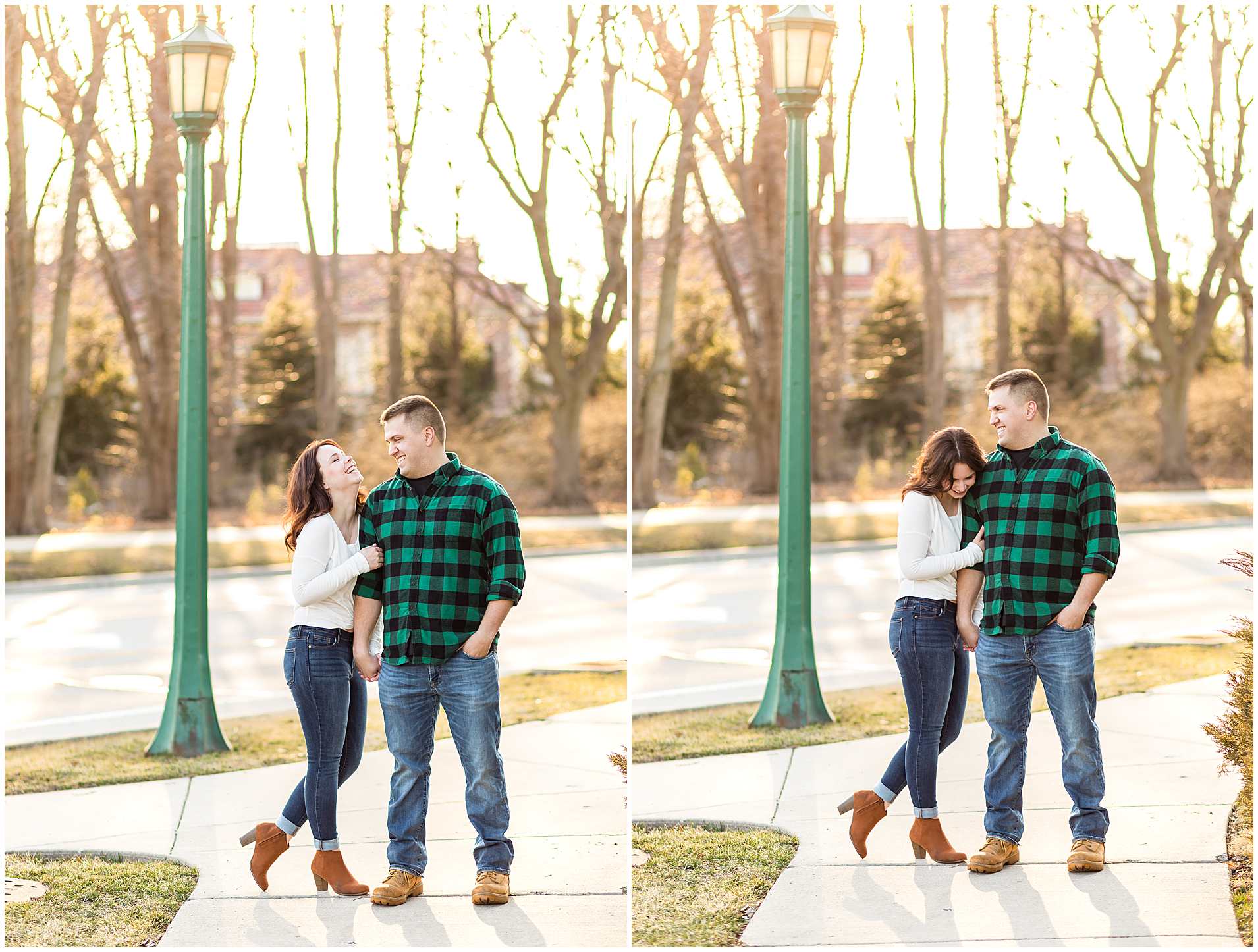 Chicago Suburbs Engagement Photos, Downtown Wilmette Illinois Spring Engagement, Elle Taylor