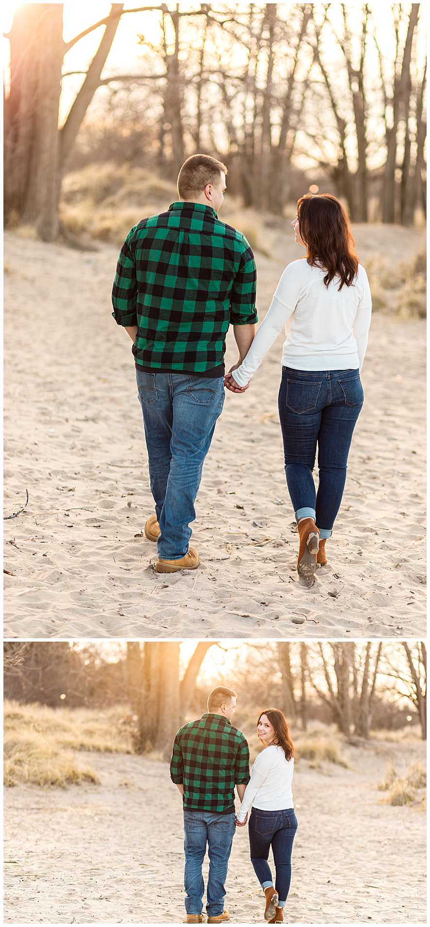Spring Engagement in Evanston Illinois, Gillson Beach Engagement Pictures