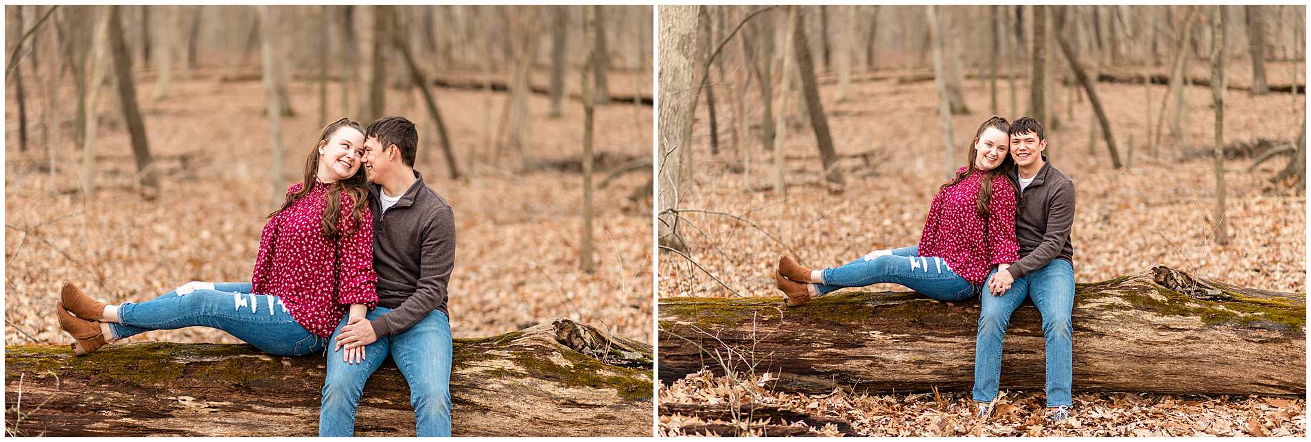 Lake of the Woods-Mahomet-Illinois-Engagement-Photographer-Winter-Woodsy-Couples-Photos