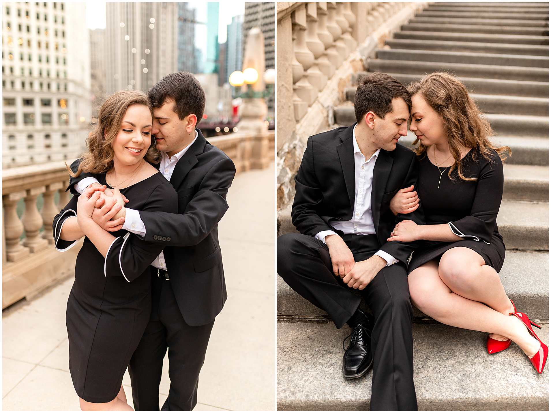 Downtown Chicago Engagement Photos, Spring Engagement Photographer in Downtown Chicago
