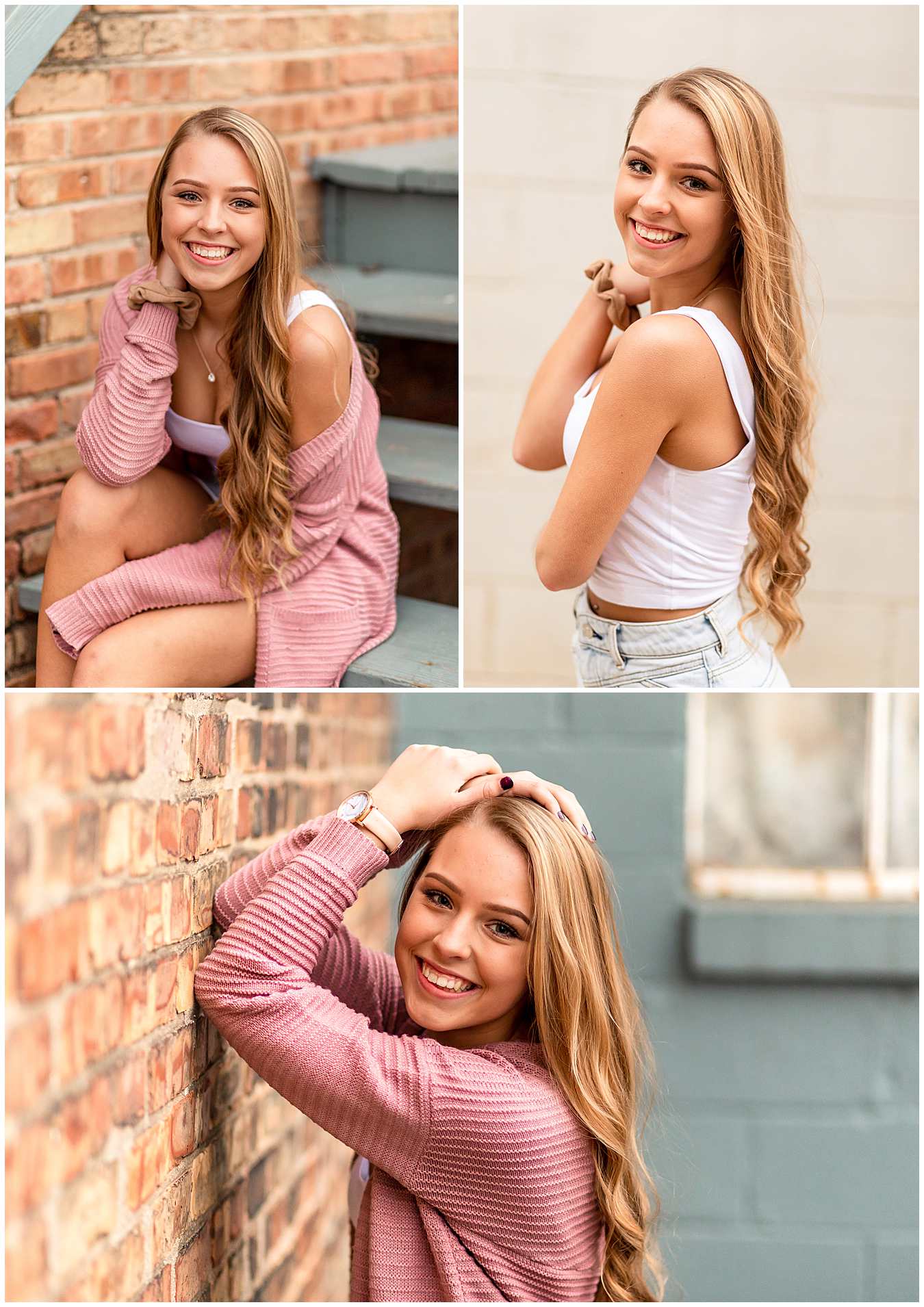 Spring-Senior-Photos-Downtown-Frankfort-Urban-Brick-Wall-Photos