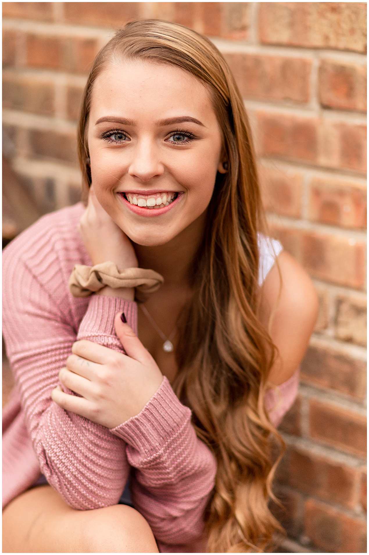 Urban Brick Wall Senior Photos, Spring Senior Pictures