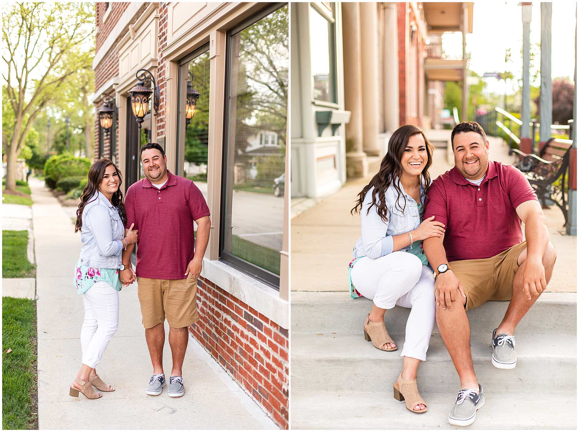 Spring Engagement Photos in Historic Downtown Frankfort