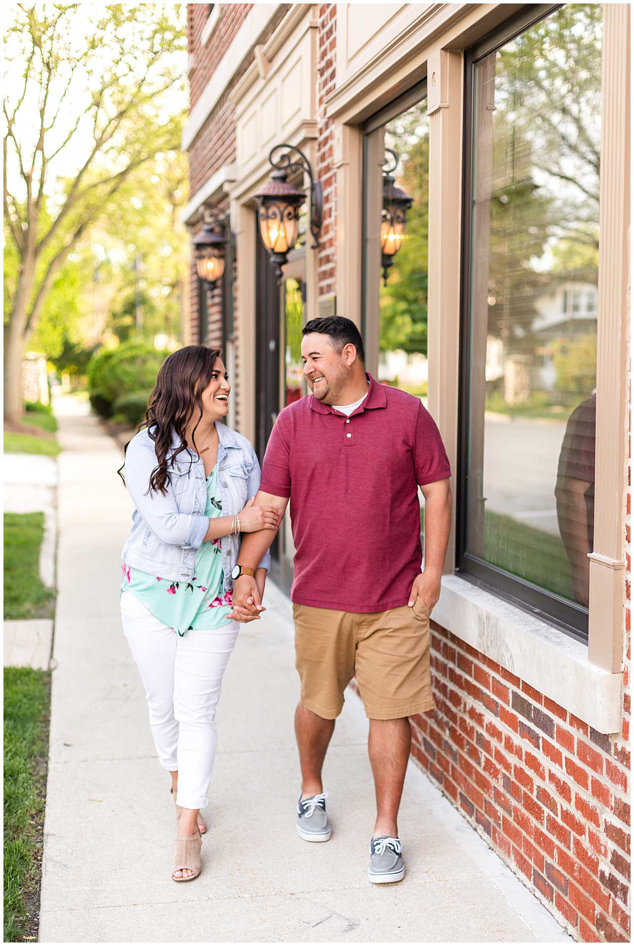 Spring Engagement Photos in Historic Downtown Frankfort