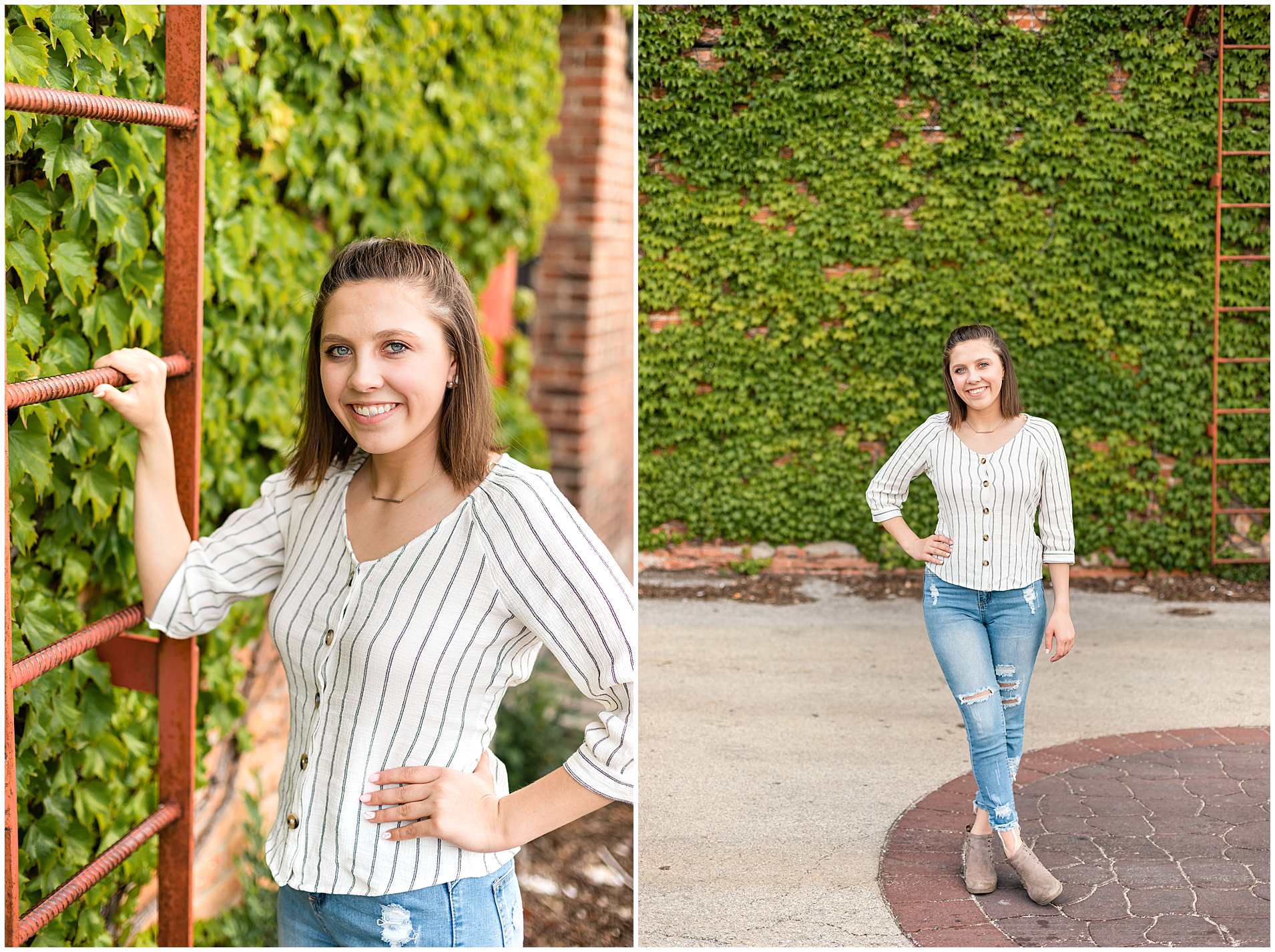 Summer Senior Photos in Kankakee IL, Pink Wall senior photos