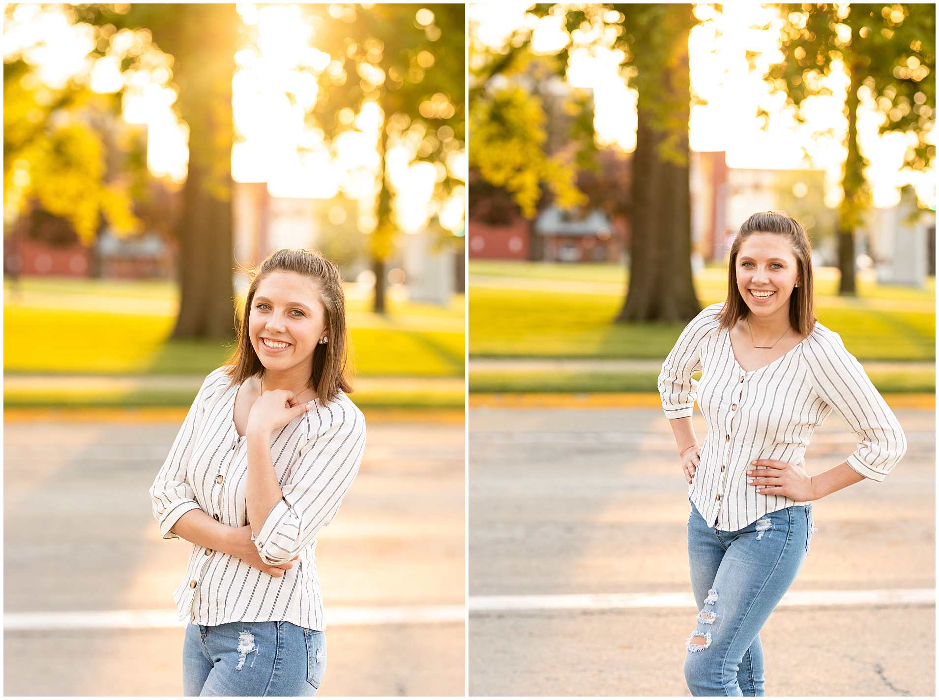 Summer Senior Photos in Kankakee IL, Pink Wall senior photos