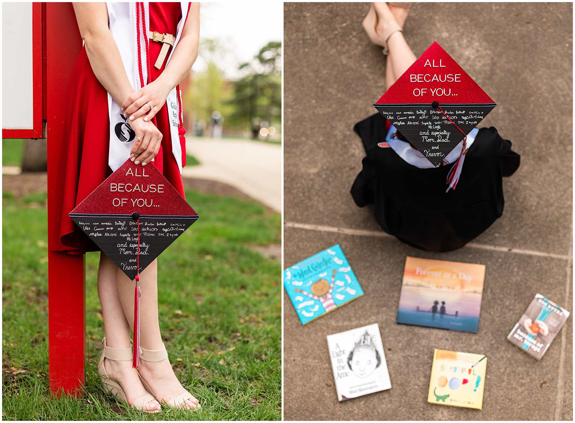 Graduation-Cap and Gown photos at Illinois State University in Normal, IL 