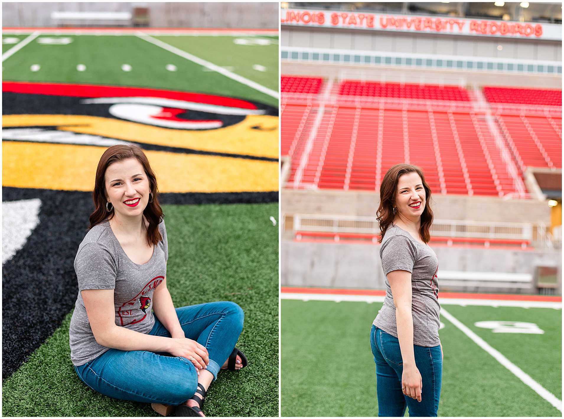 Graduation-Cap and Gown photos at Illinois State University in Normal, IL 