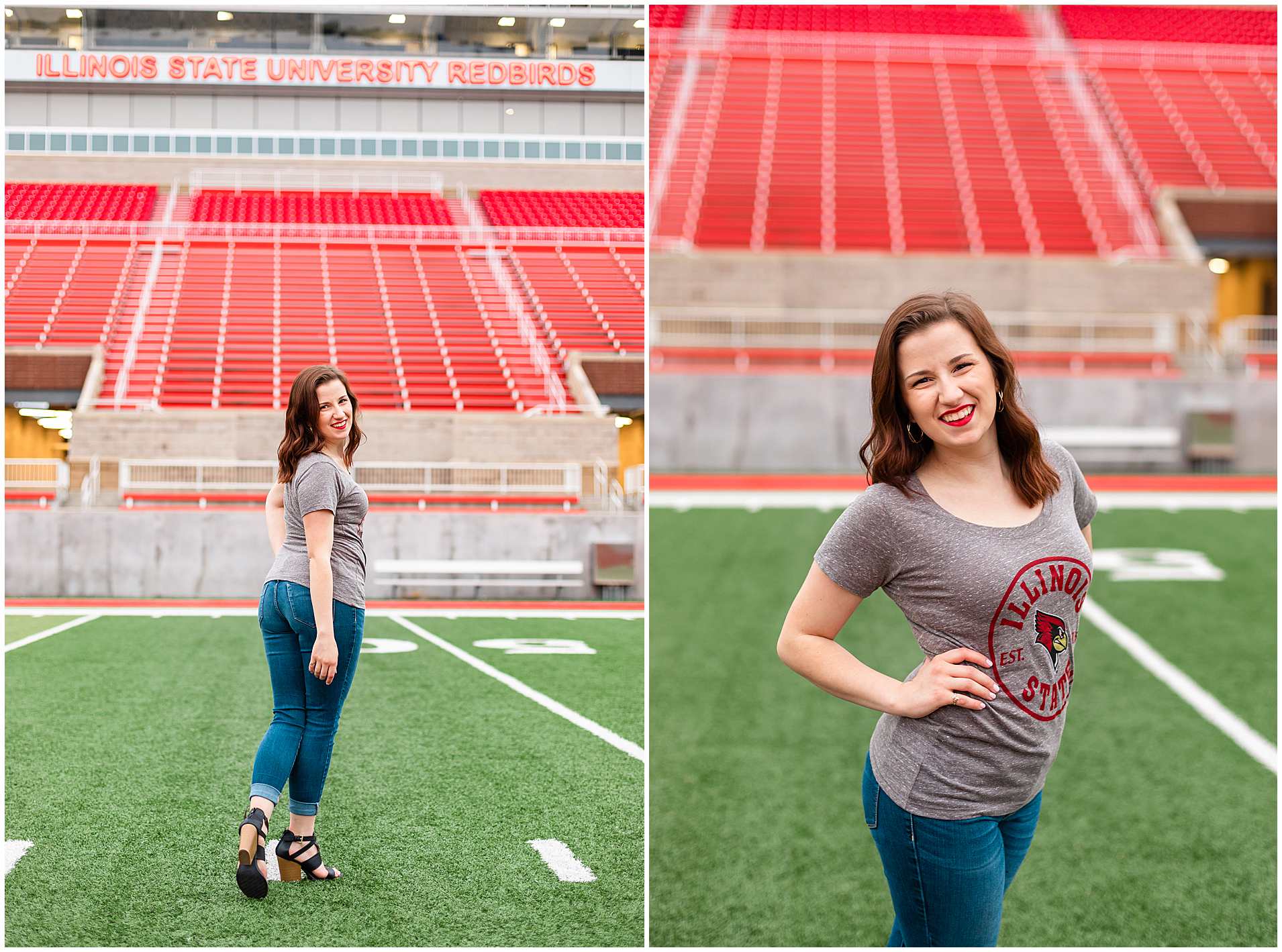 Graduation-Cap and Gown photos at Illinois State University in Normal, IL 