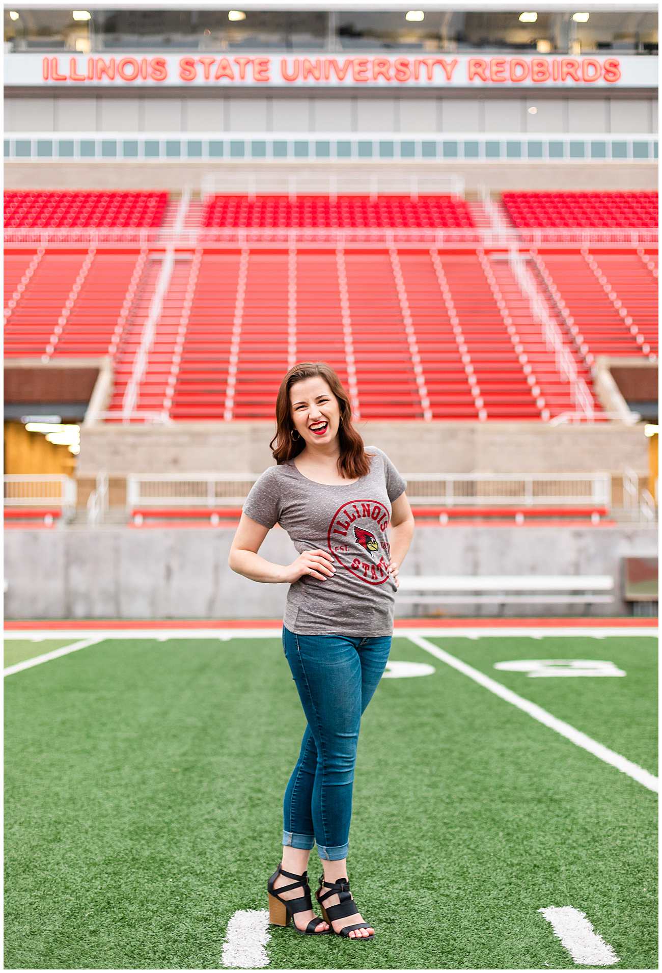 Graduation-Cap and Gown photos at Illinois State University in Normal, IL 