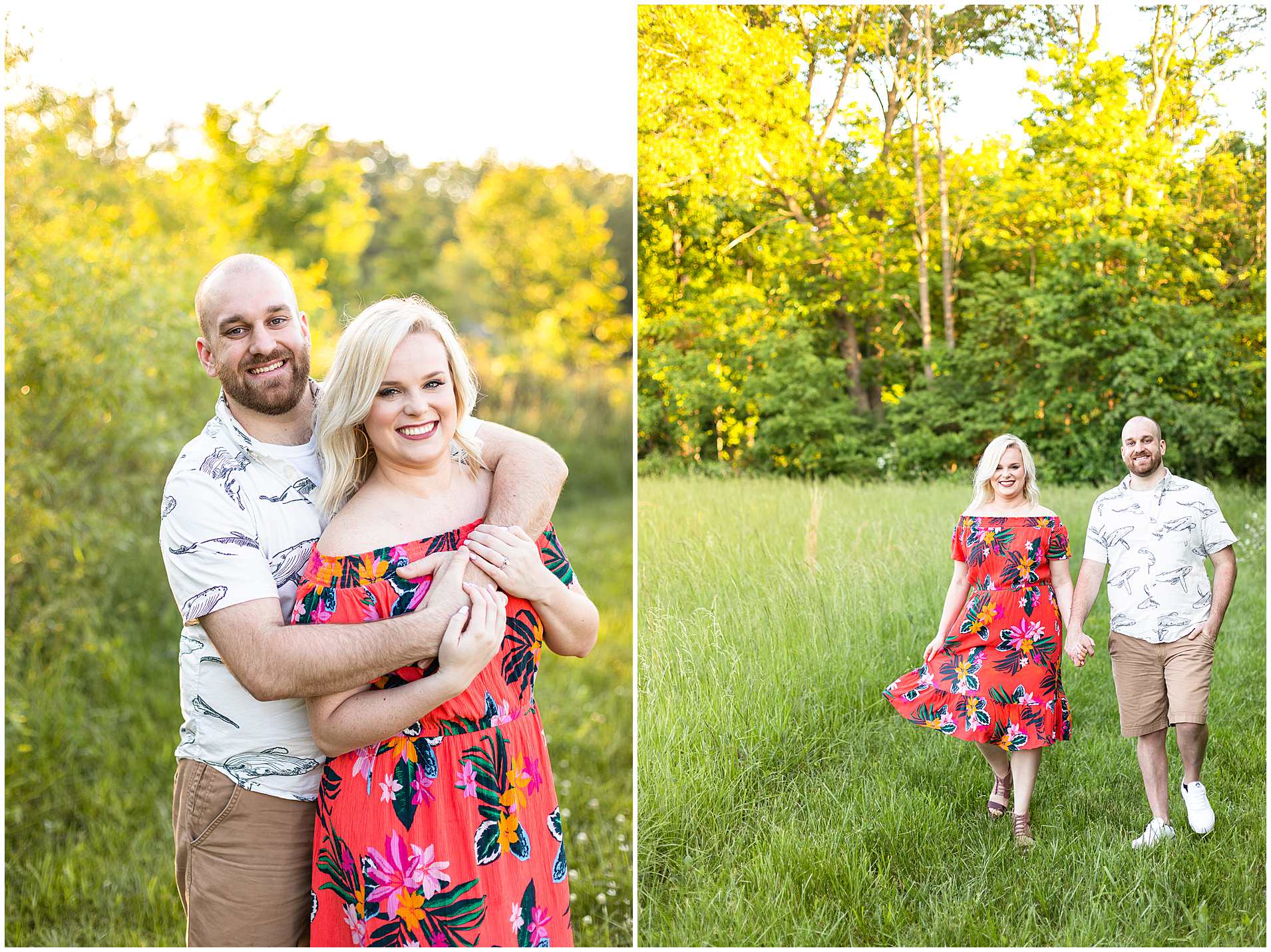 Spring Engagement Photos in Effingham Illinois at Lake Sara