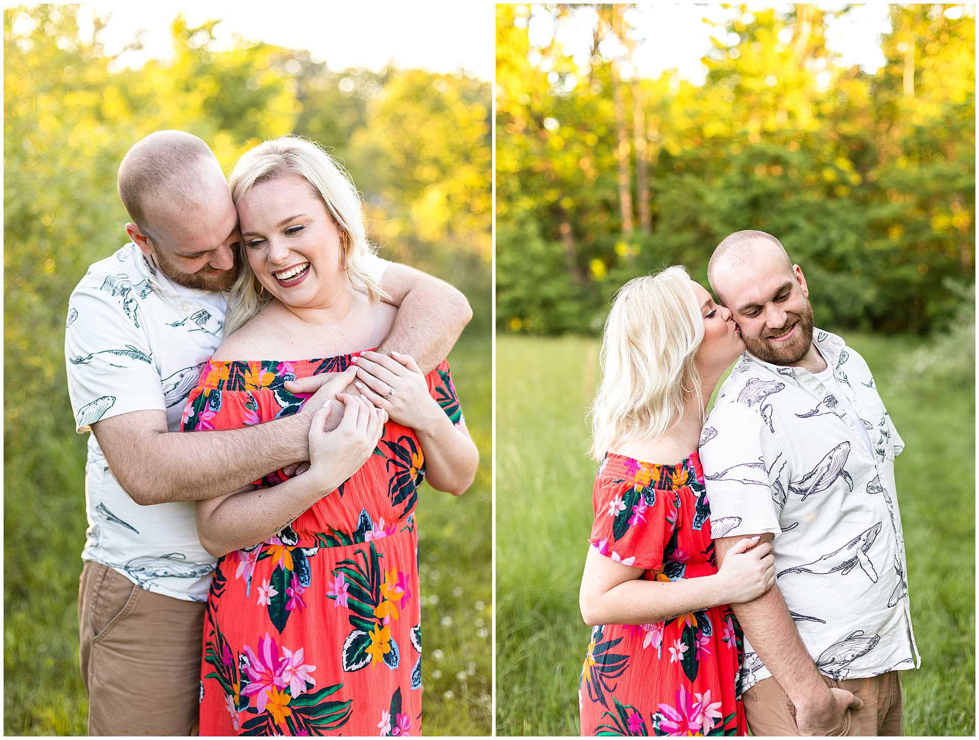Spring Engagement Photos in Effingham Illinois at Lake Sara