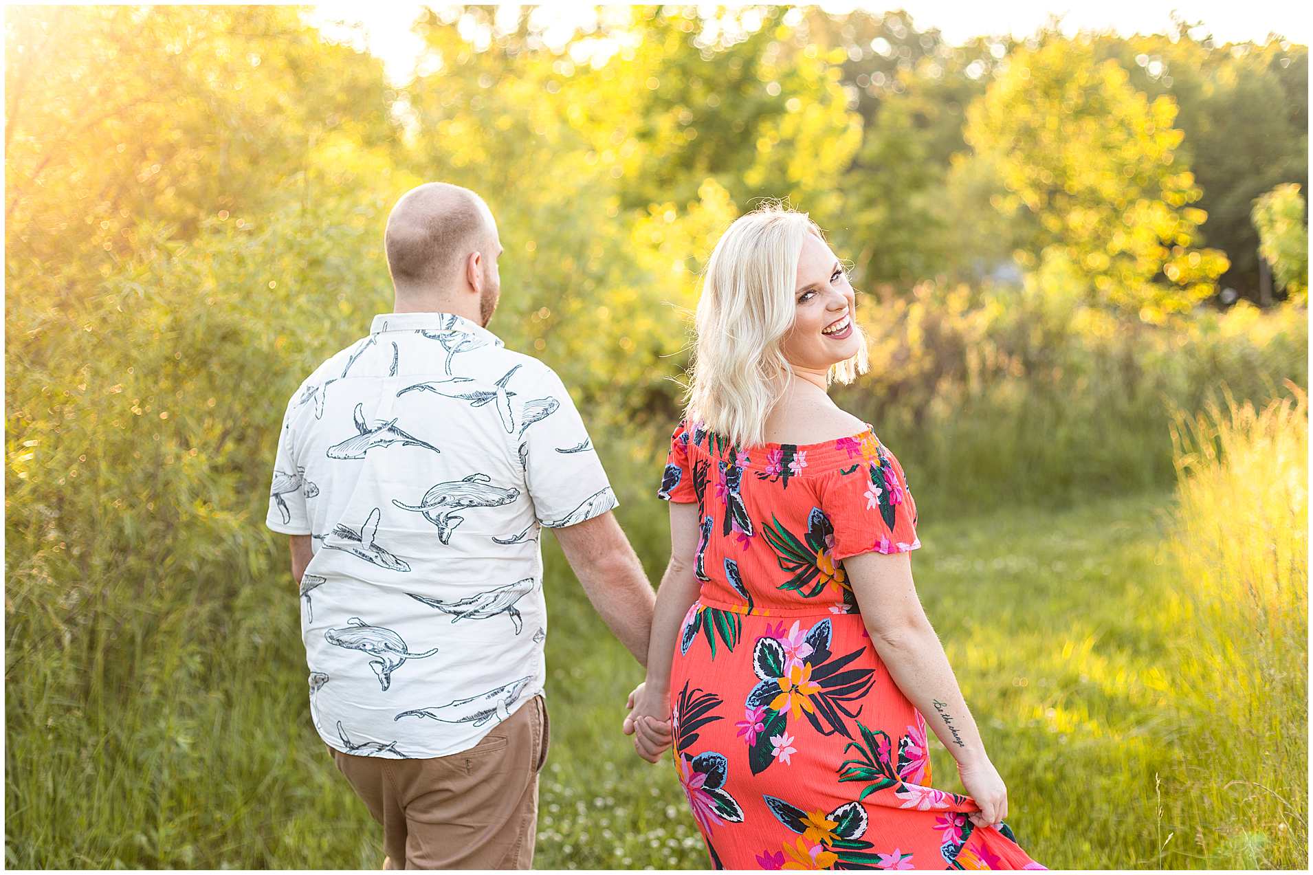 Spring Engagement Photos in Effingham Illinois at Lake Sara