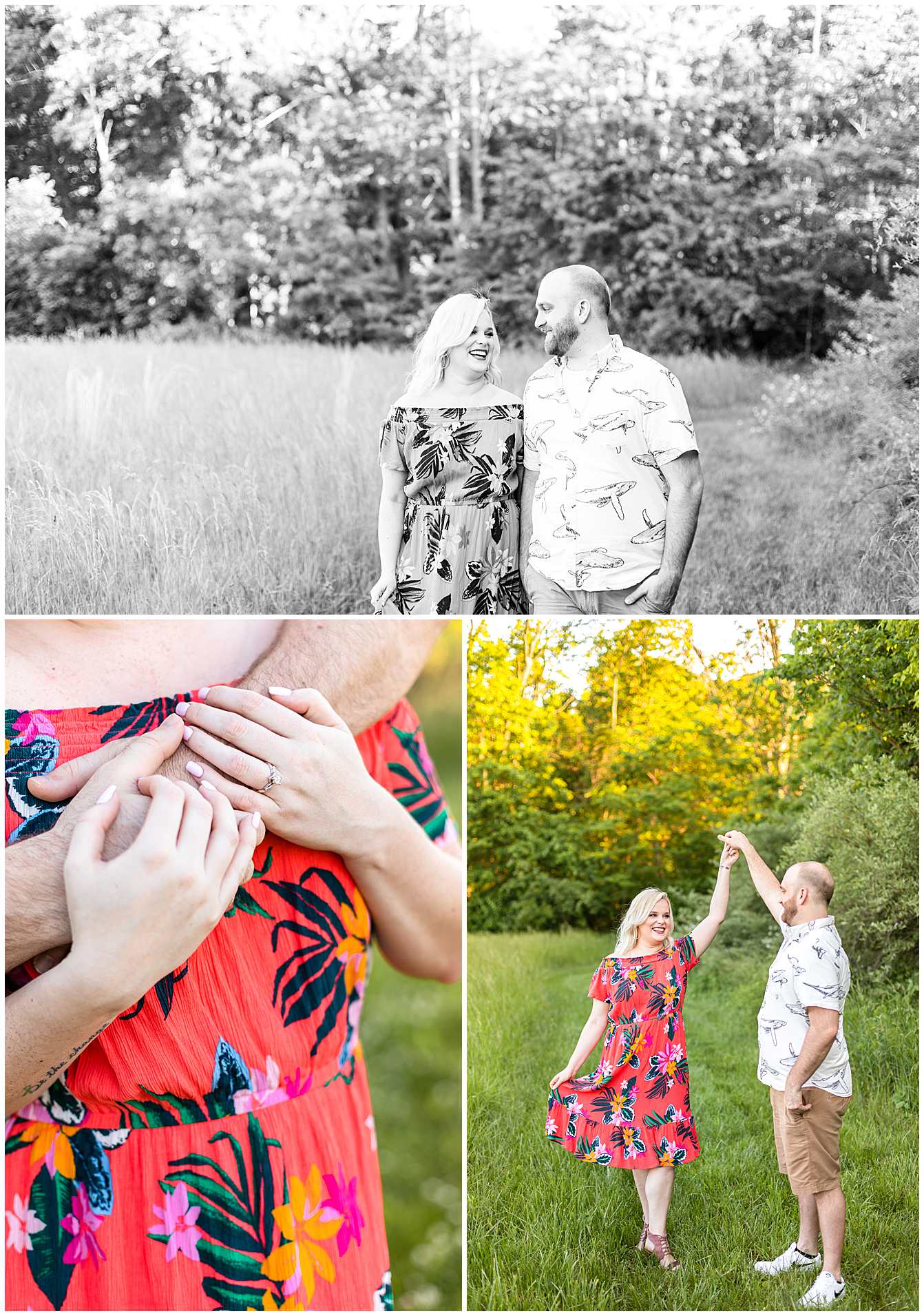 Spring Engagement Photos in Effingham Illinois at Lake Sara