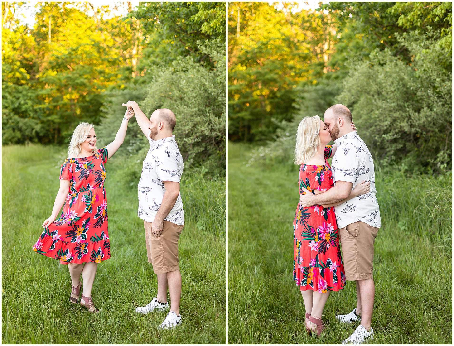 Spring Engagement Photos in Effingham Illinois at Lake Sara