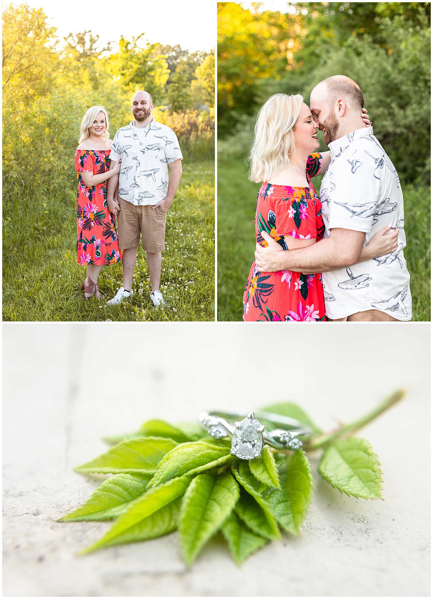 Spring Engagement Photos in Effingham Illinois at Lake Sara