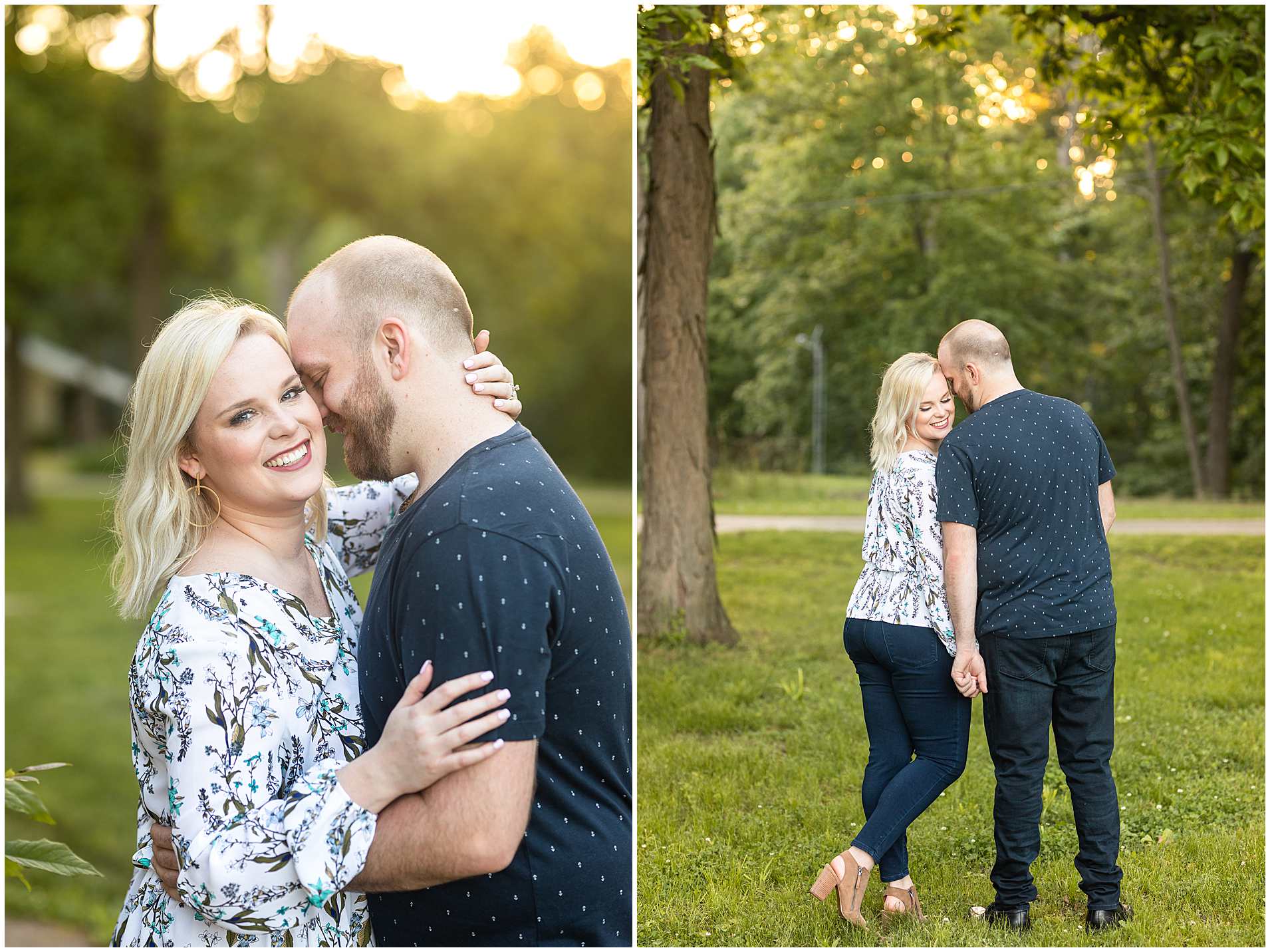 Spring Engagement Photos in Effingham Illinois at Lake Sara