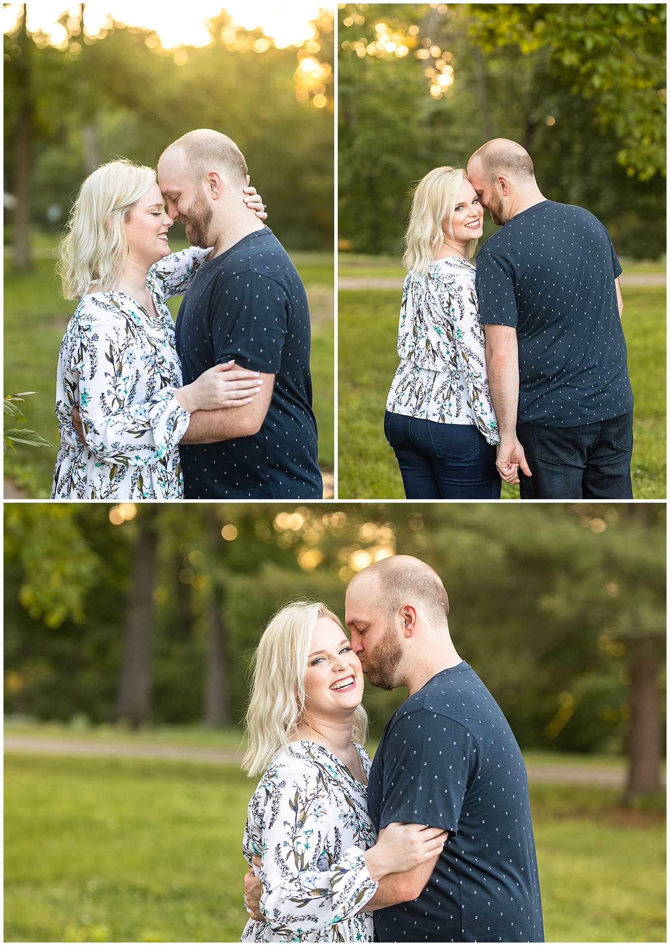 Spring Engagement Photos in Effingham Illinois at Lake Sara