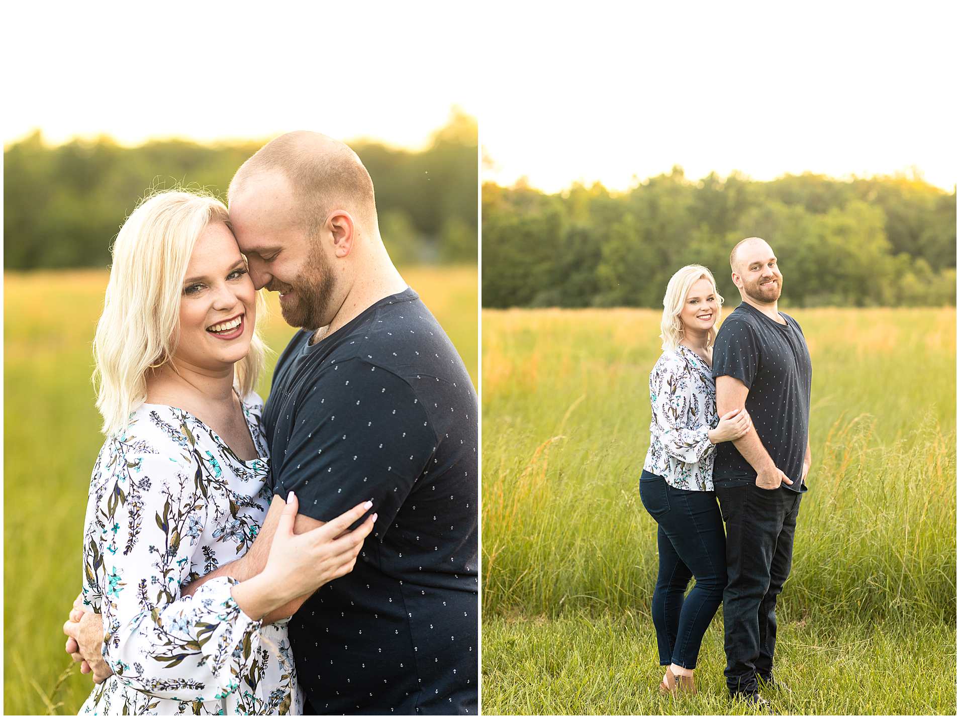 Spring Engagement Photos in Effingham Illinois at Lake Sara
