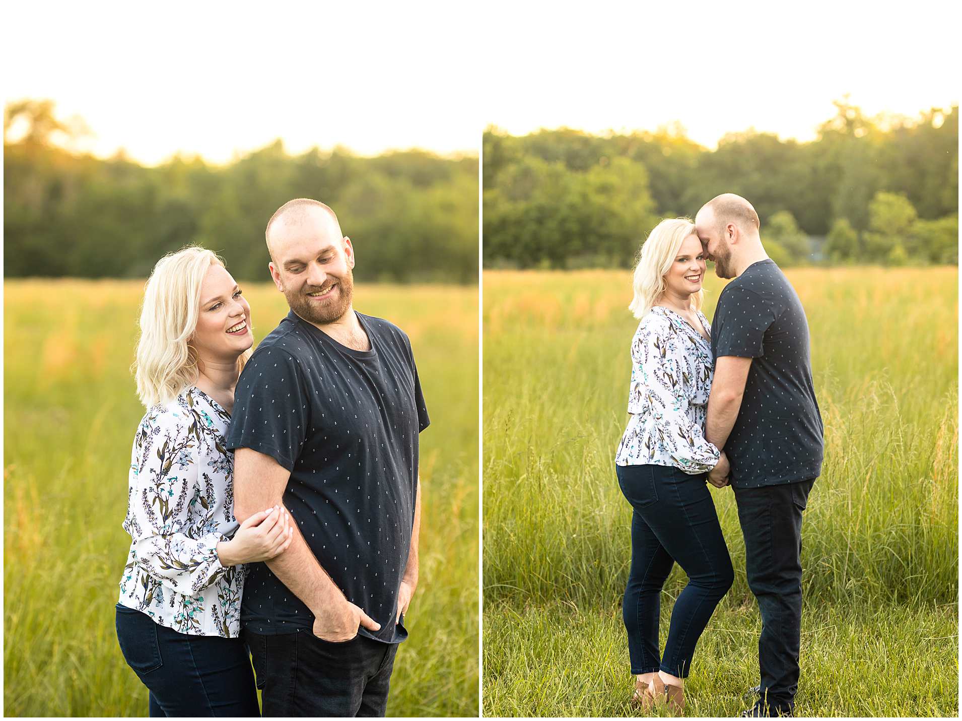 Summer Engagement Photos in Effingham Illinois at Lake Sara