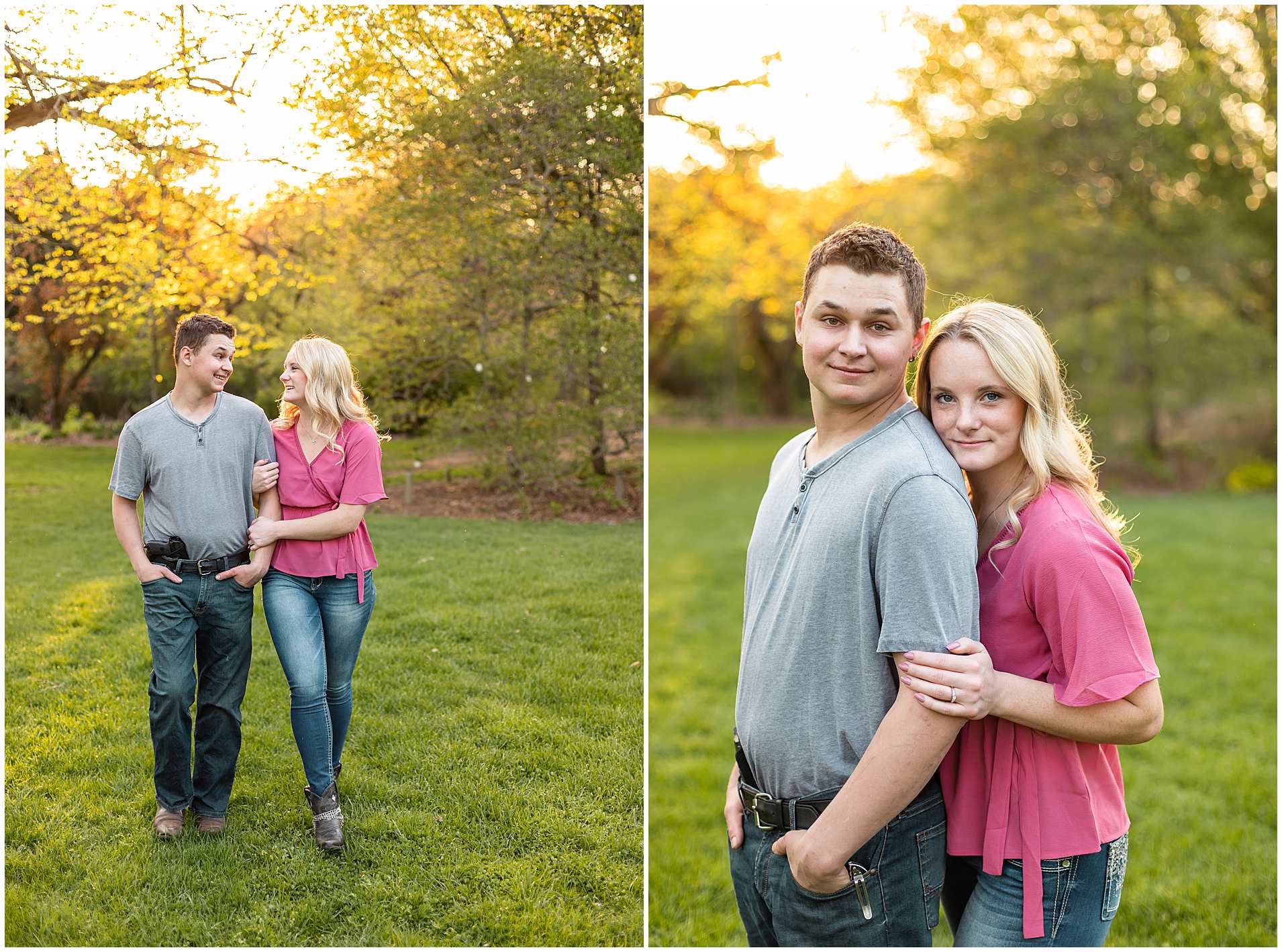 Spring Engagement Photos at Ogden Gardens in Valparaiso Indiana