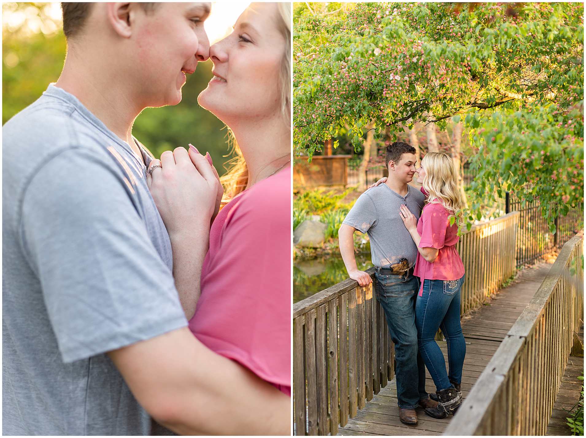 Spring Engagement Photos at Ogden Gardens in Valparaiso Indiana