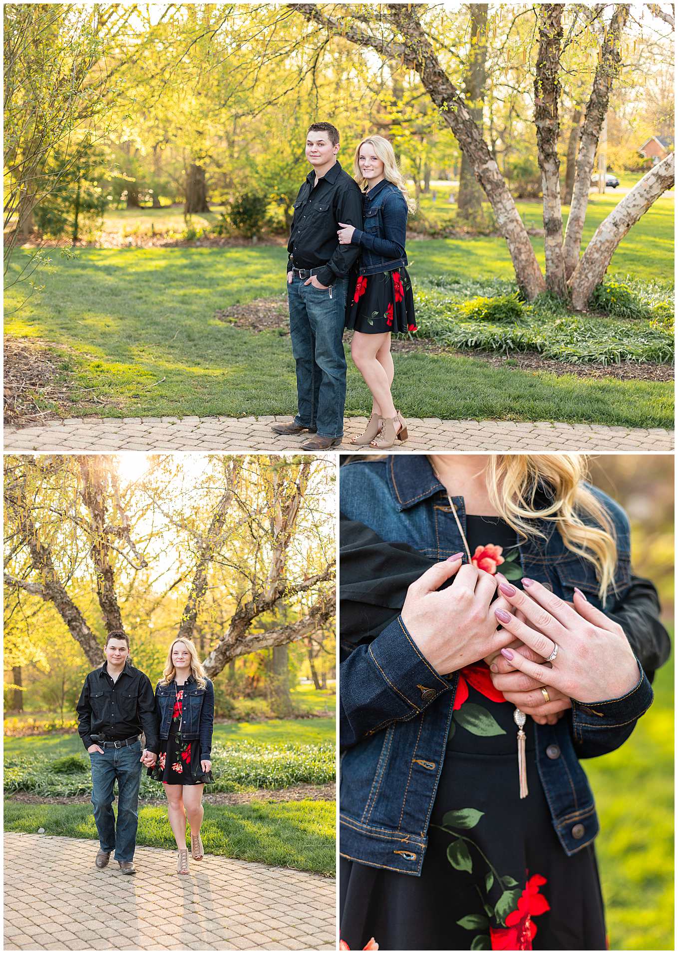 Spring Engagement Photos at Ogden Gardens in Valparaiso Indiana