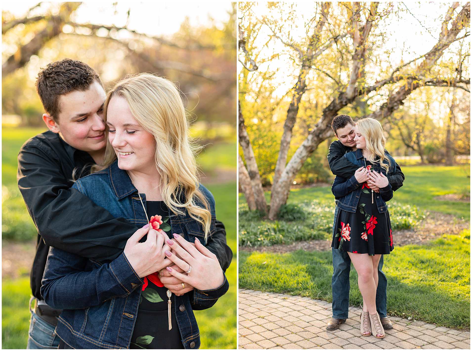 Spring Engagement Photos at Ogden Gardens in Valparaiso Indiana