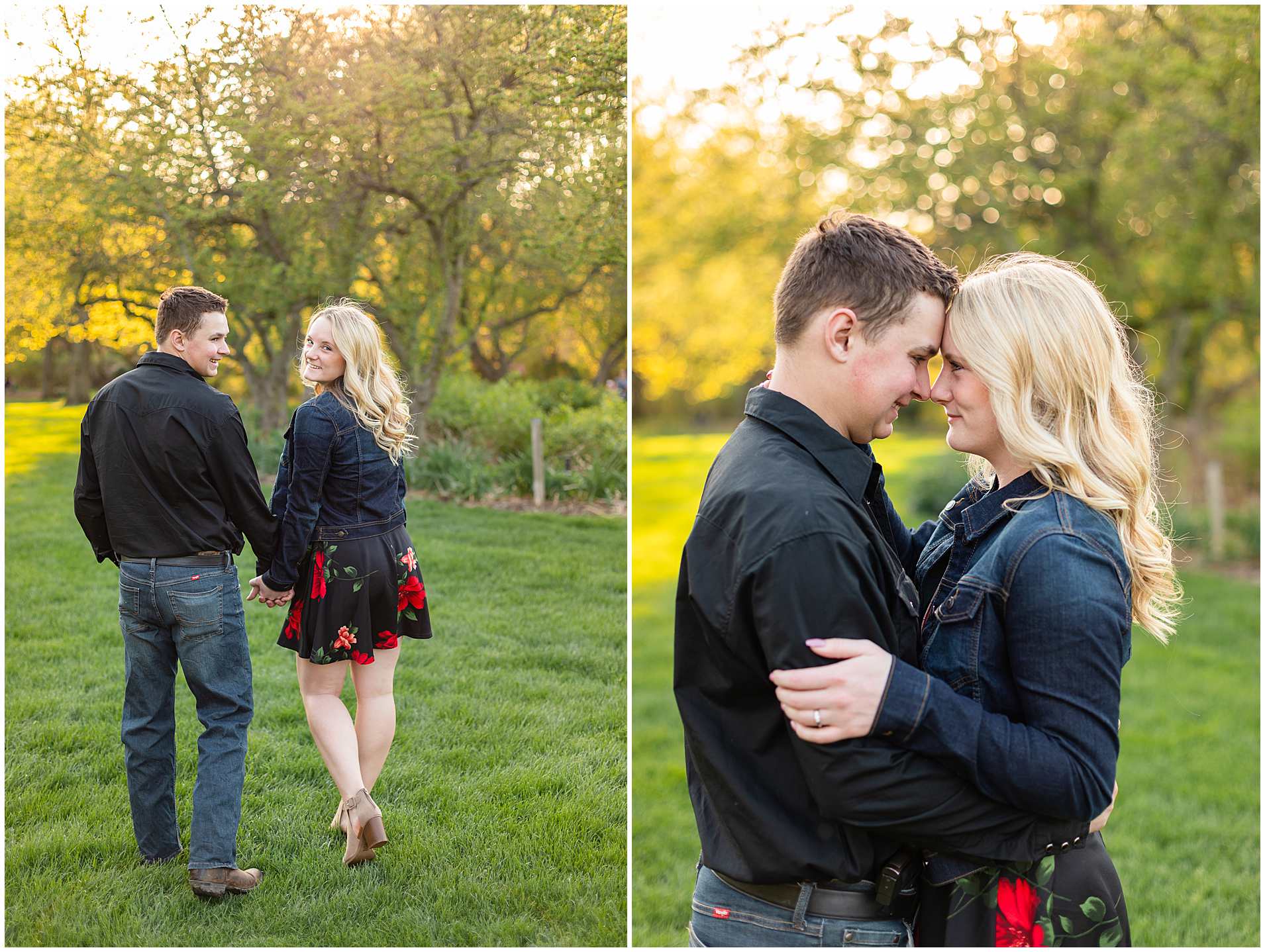 Spring Engagement Photos at Ogden Gardens in Valparaiso Indiana