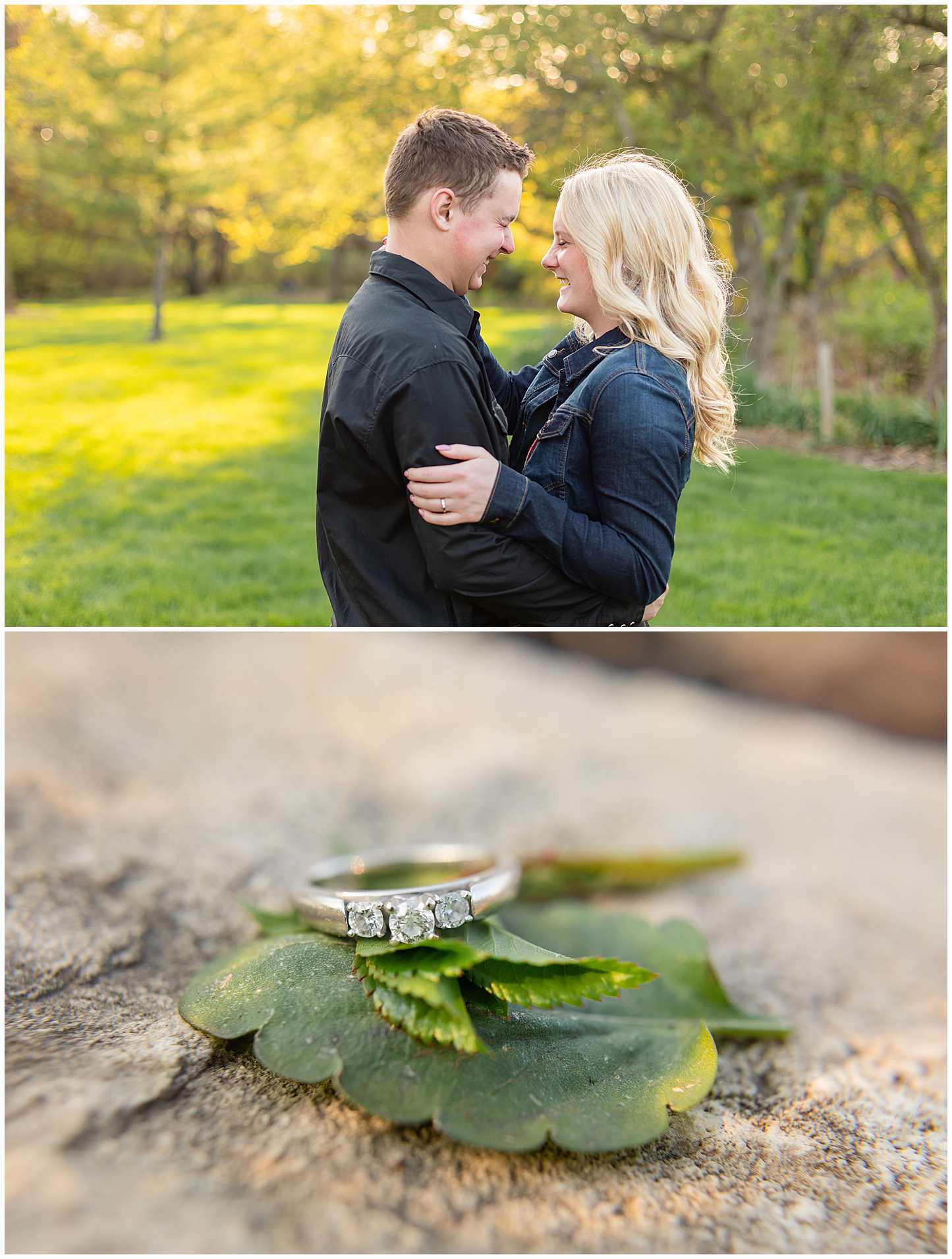 Spring Engagement Photos at Ogden Gardens in Valparaiso Indiana