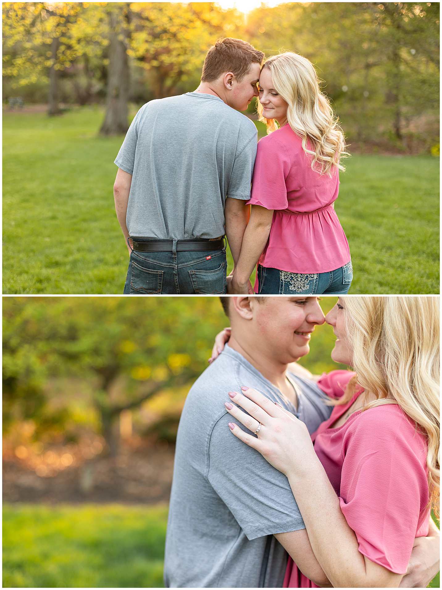 Spring Engagement Photos at Ogden Gardens in Valparaiso Indiana