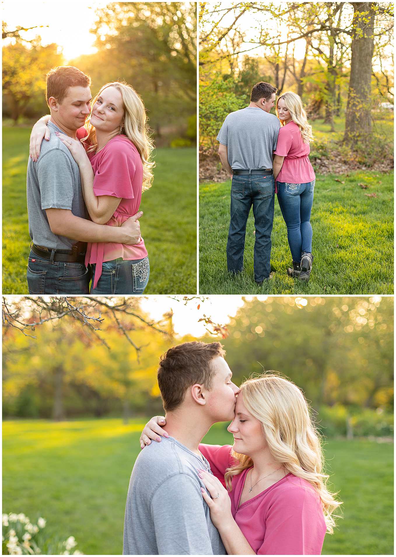 Spring Engagement Photos at Ogden Gardens in Valparaiso Indiana