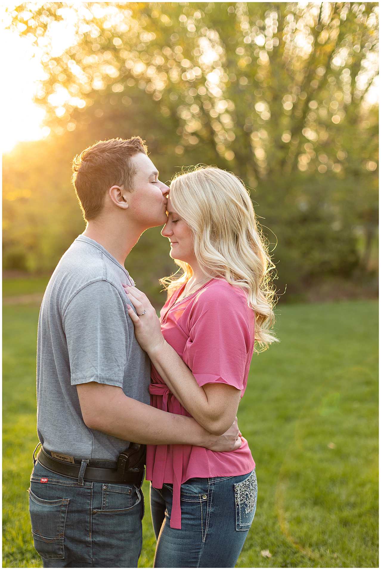 Spring Engagement Photos at Ogden Gardens in Valparaiso Indiana