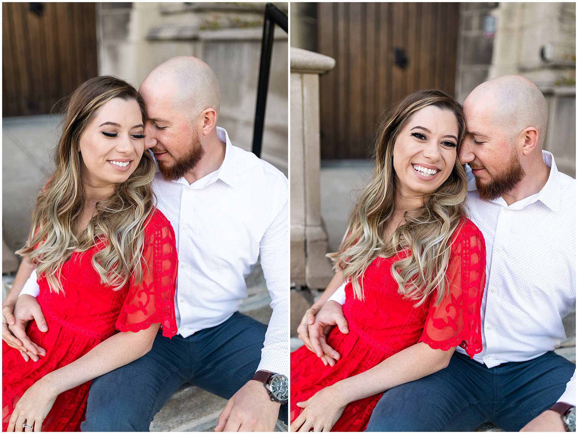 Summer Engagement Photos at the University of Chicago campus in Chicago, Illinois