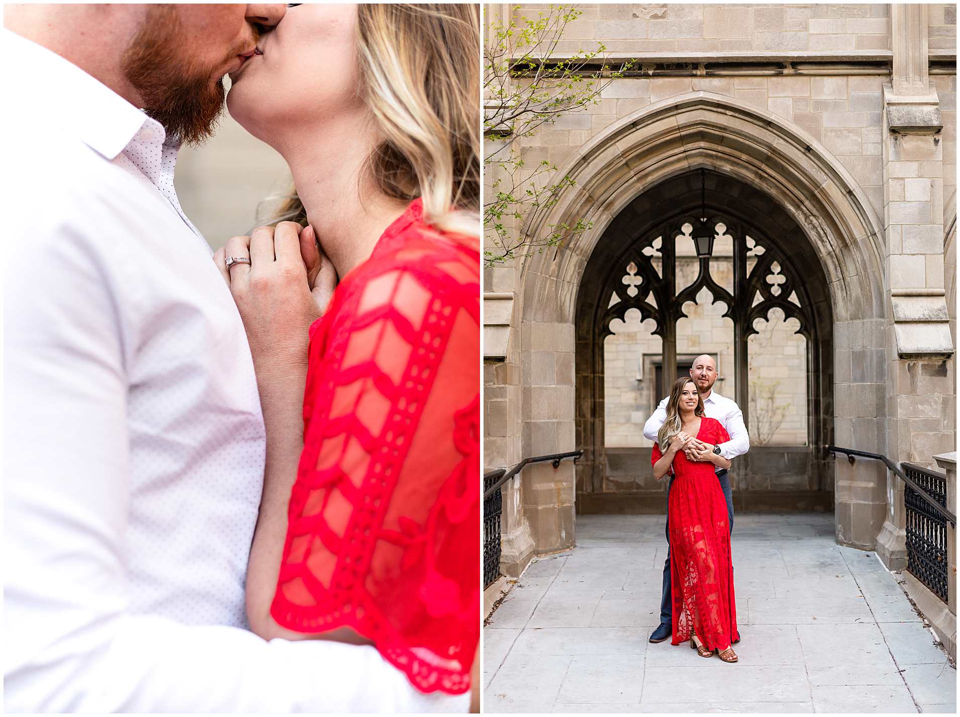 Summer Engagement Photos at the University of Chicago campus in Chicago, Illinois