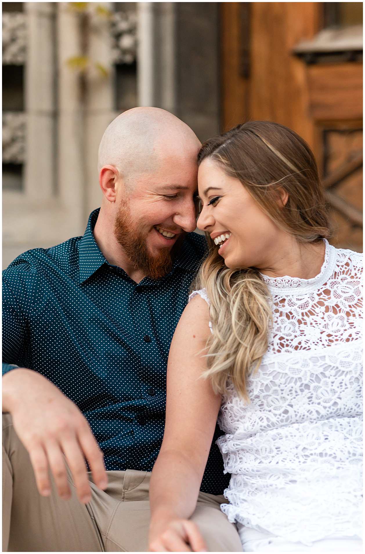 Summer Engagement Photos at the University of Chicago campus in Chicago, Illinois