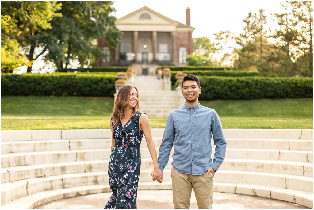 Wheaton IL Engagement Photos at Cantigny Park in Dupage County