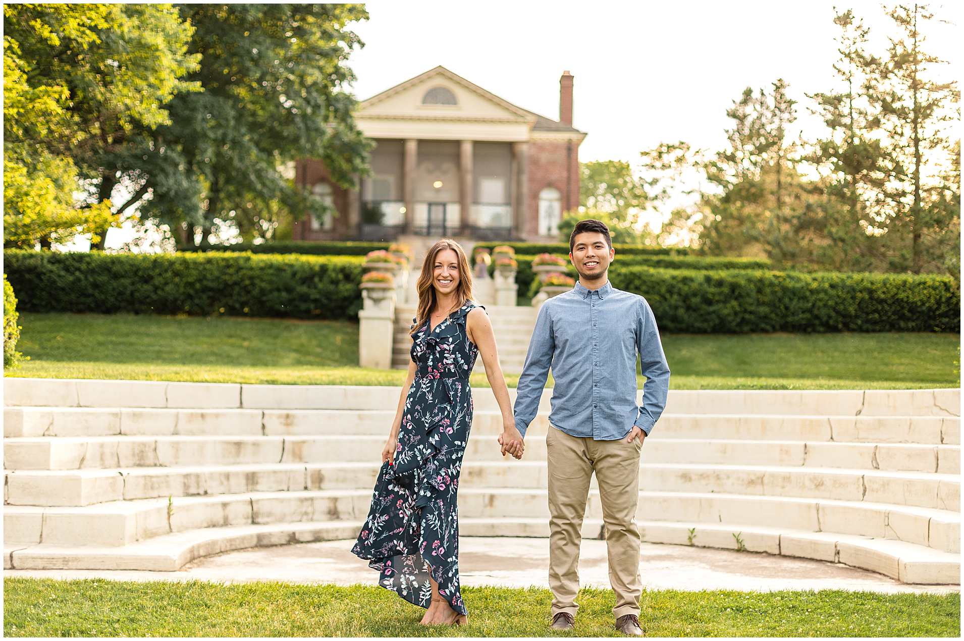 Wheaton IL Engagement Photos at Cantigny Park in Dupage County