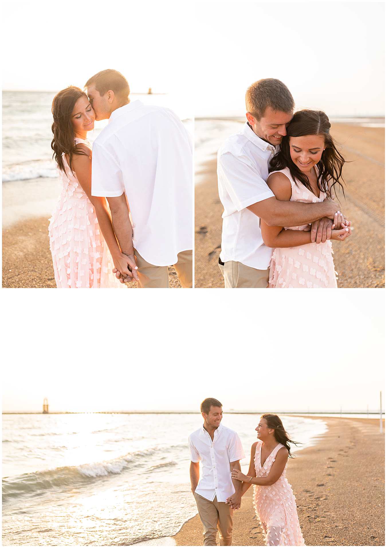 Sunrise Engagement Photos at North Avenue Beach in Summer-Elle Taylor Photography