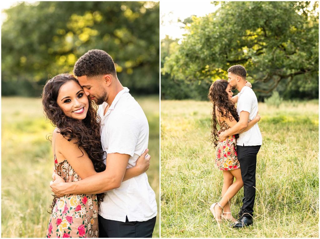 Engagement Photo poses on farm