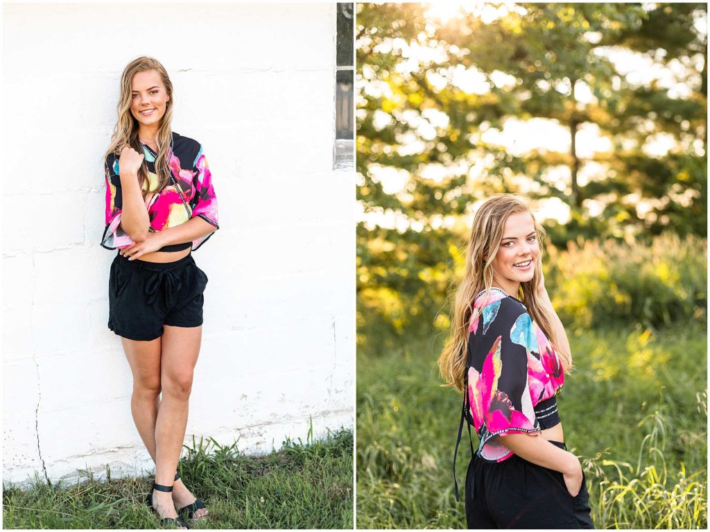 Sunset Senior Pictures in Kankakee Illinois