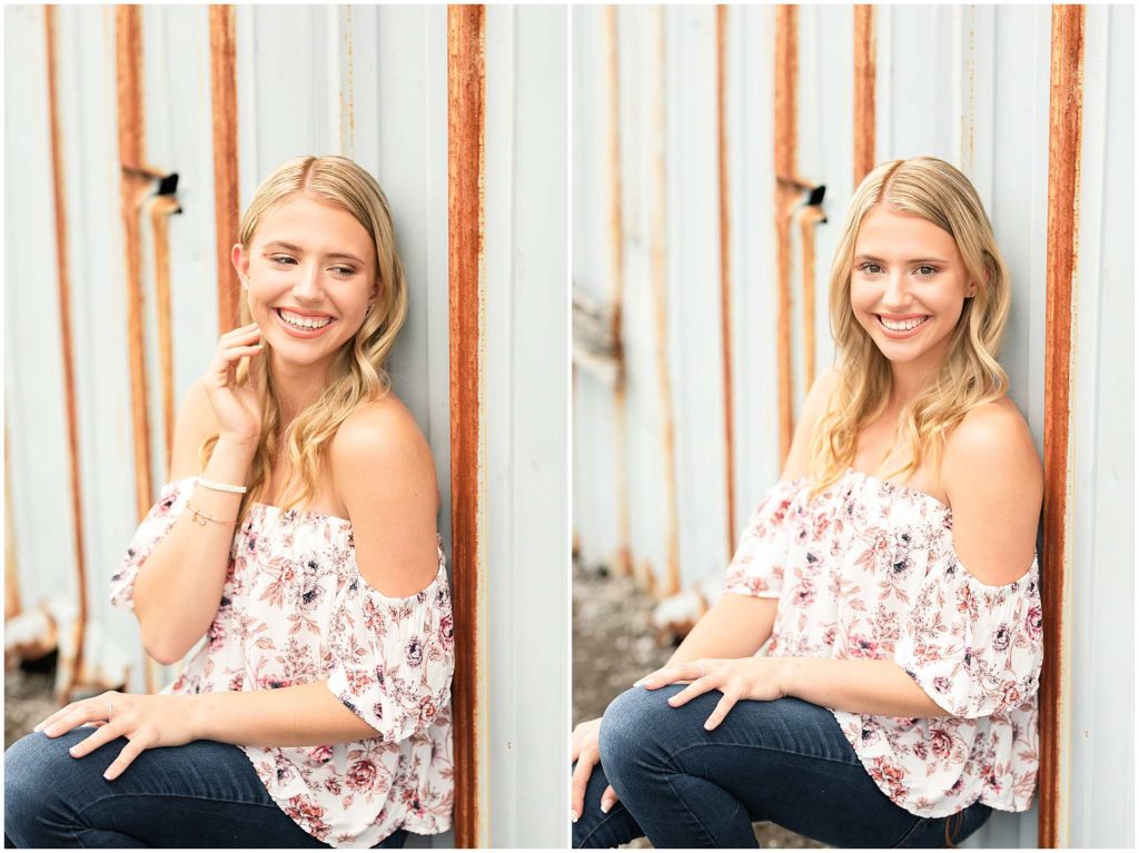 Summer Senior Photos in Downtown Kankakee and Bradley, Illinois
