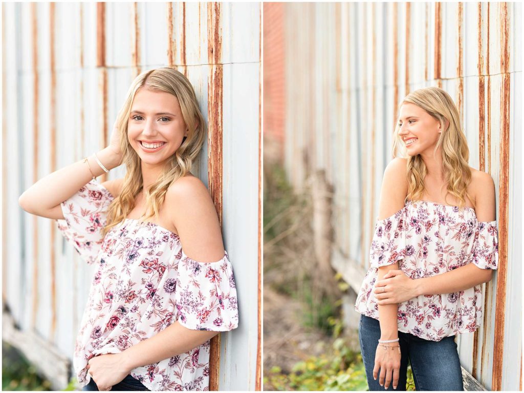 Summer Senior Photos in Downtown Kankakee and Bradley, Illinois
