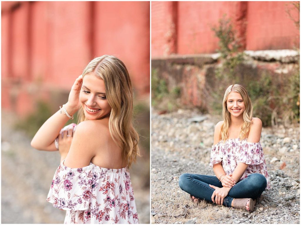 Summer Senior Photos in Downtown Kankakee and Bradley, Illinois