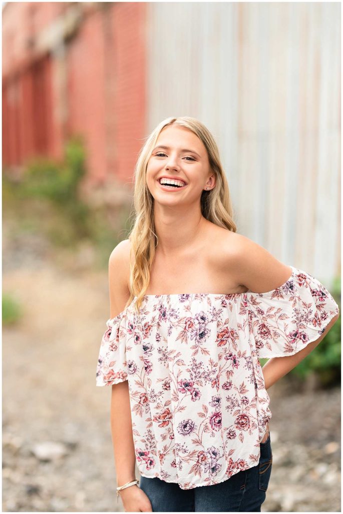 Summer Senior Photos in Downtown Kankakee and Bradley, Illinois