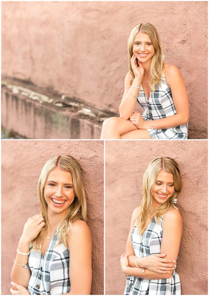 Summer Senior Photos in Downtown Kankakee and Bradley, Illinois