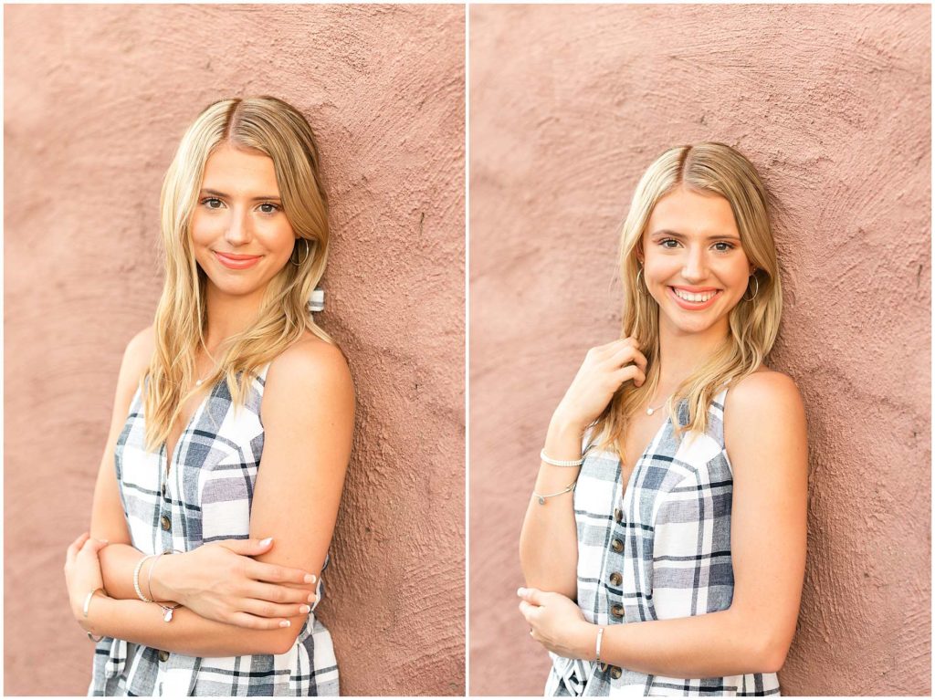 Summer Senior Photos in Downtown Kankakee and Bradley, Illinois