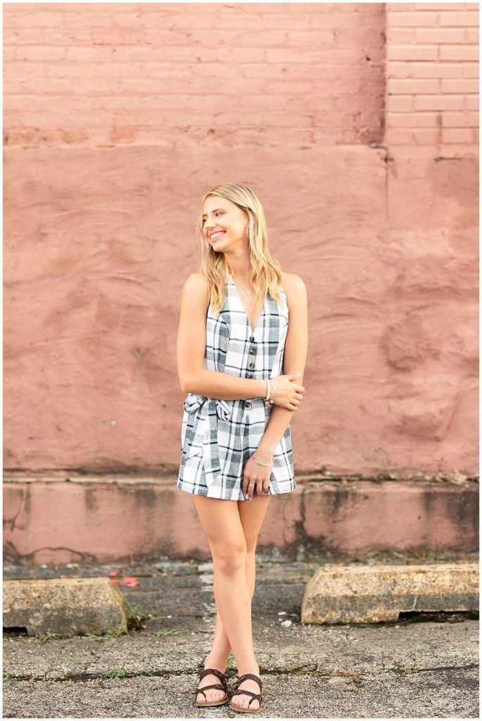 Summer Senior Photos in Downtown Kankakee and Bradley, Illinois