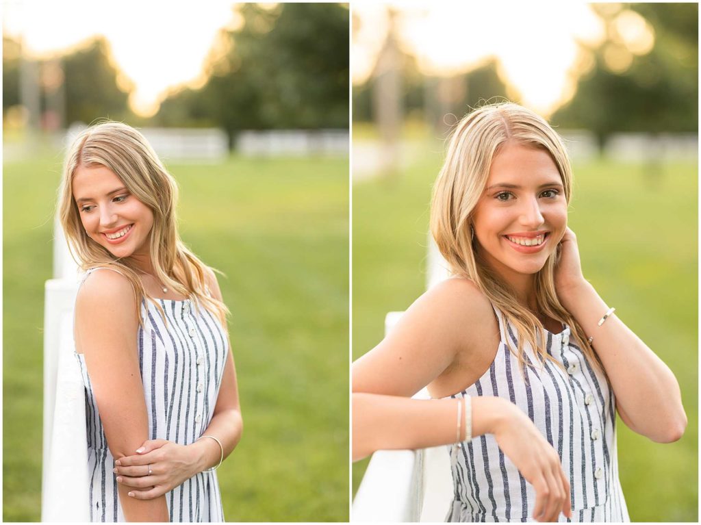Summer Senior Photos in Downtown Kankakee and Bradley, Illinois